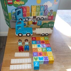LEGO Duplo Alphabet Learning Set  missing two pieces